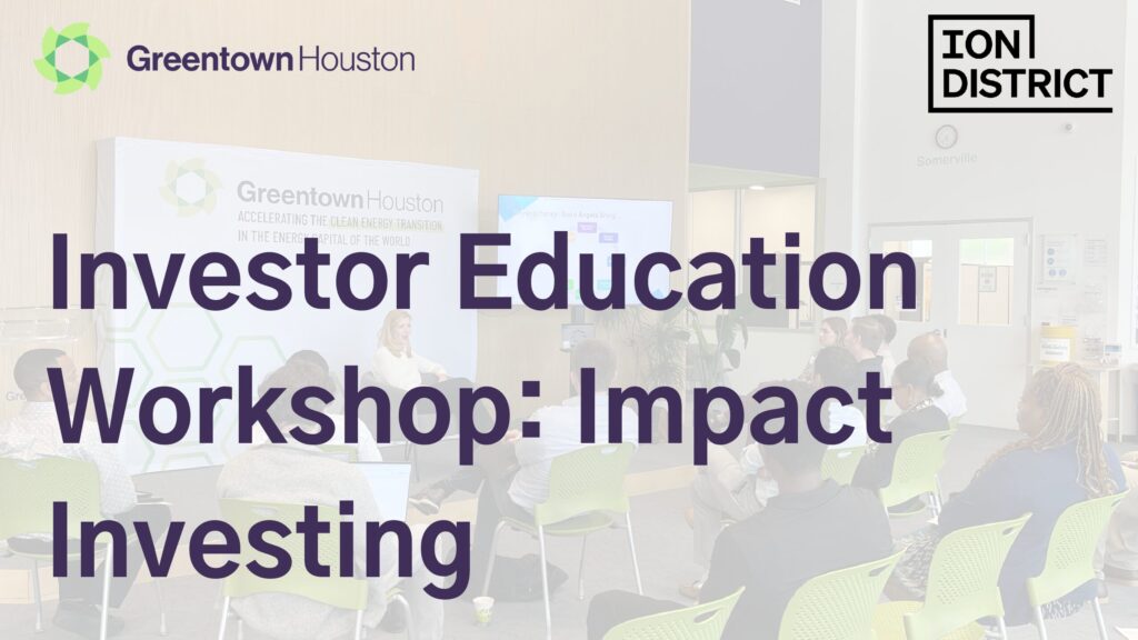 Greentown Labs Investor Education Workshop